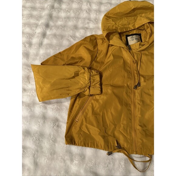 Ci Sono Women’s Medium Yellow Rain Jacket Windbreaker Lightweight Mustard Zipper - Picture 2 of 12